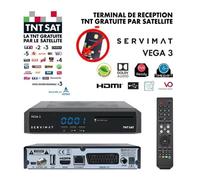 Décodeur Satellite HD - SERVIMAT - Vega 3 - TNTSAT - HDMI - USB - Timeshift