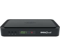 DIGIQUEST Décodeur tivùsat Combo 4K Q90 | Récepteur Satellite HbbTV, Double Tuner | Enregistreur vidéo et Timeshift | Mediaplayer, Télécommande 2 en 1 | Smartcard tivùsat Incluse | Noir