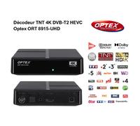 Décodeur TNT 4K - BOX - DVB-T2 HEVC - Réception de qualité - Enregistrement programme - Chaînes gratuites