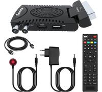 Décodeur TNT HD 2025 - DVB-T2 H.265 HEVC FTA Full HD PVR, USB, HDMI, SCART, Tuner TV numérique terrestre, récepteur numérique Haute définition Full HD 1080p, télécommande Universelle 2 en 1