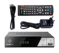 Décodeur TNT HD Star Box - DVB-T2 DVB-C Réception de qualité, chaînes gratuites H.265,Full HD 1080p Terrestre USB, HDMI, péritel, télécommande Universelle 2 en 1