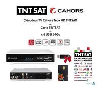 Décodeur TV - Cahors - Teox HD - TNTSAT - Carte TNTSAT - Clé USB 64Go