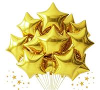 DecoGlee Lot de 30 grands ballons à l'hélium en mylar en forme d'étoile dorée de 45,7 cm pour anniversaire, fiançailles, anniversaire, fête prénuptiale, décorations de fête