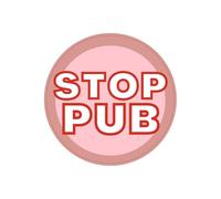 DECOHO - Autocollant Stop Pub boîte aux Lettres - Sticker adhésif Rouge et Blanc - Résistant intempéries - Diamètre 6 cm - Usage extérieu