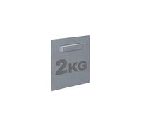 DECOHO - Boite 10 attaches adhésives Dibond 70 x 70 mm : max 2 kg - Gris