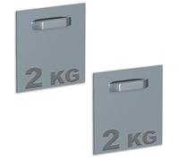 DECOHO - Boite de 2 attaches adhésives pour Dibond et miroir 70 x 70 mm : max 2 kg - Gris