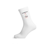 DECOHO - Chaussettes personnalisées Papa Poule - Accessoire homme coton blanc - Confort optimal, tailles S M L, cadeau fête des pères ann