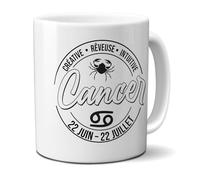 DECOHO Mug signe astrologique Cancer - 33 cl, céramique - Imprimé en France