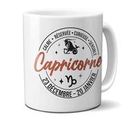 DECOHO Mug signe astrologique Capricorne - 33 ramique - Imprimé en France