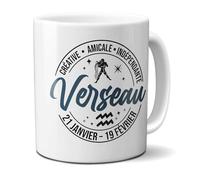 DECOHO Mug signe astrologique Verseau - 33 ramique - Imprimé en France