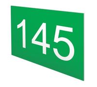 DECOHO - Numéro boîte aux Lettres Personnalisable - Plaque Plastique 1,6 mm Vert Pomme - Format Rectangle médium 70x50 mm - Chiffres blan - Vert