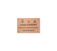DECOHO - Plaque professionnelle personnalisable Assistante maternelle agréée - Pancarte Nounou personnalisée format 30 x 20 cm