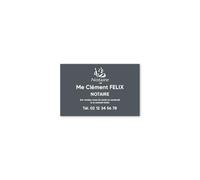 DECOHO - Plaque professionnelle personnalisée avec logo pour notaire, office notarial - Gris lettres blanches Adhésif 3M