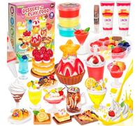 DECOHOME Ensemble de dessert pour enfants en cristal Slime DIY - Ensemble de dessert à la crème glacée - Accessoires de cuisine pour enfants à partir de 8 ans - Garçons et filles