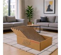 DecoHomeTextil Griffoir pour Chats, Krallen Kiste boîte avec 5 Planches, Lot de 1 x 5 pièces, Carton à gratter Double Face, Soin des Griffes, 44 x 29,5 x 13 cm