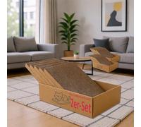 DecoHomeTextil Griffoir pour Chats, Krallen Kiste boîte avec 5 Planches, Lot de 2 x 5 pièces, Carton à gratter Double Face, Soin des Griffes, 44 x 29,5 x 13 cm