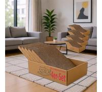 DecoHomeTextil Griffoir pour Chats, Krallen Kiste boîte avec 5 Planches, Lot de 4 x 5 pièces, Carton à gratter Double Face, Soin des Griffes, 44 x 29,5 x 13 cm