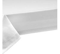 DecoHomeTextil Heimtextilmanufaktur Damassé Nappe en 100% Coton Édition Gastro Blanc Rectangulaire 160 x 360 cm qualité la Plus Fine en Fil retors à partir de Fil peigné de Haute qualité