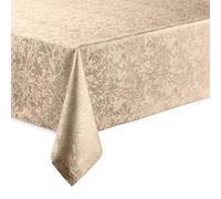 DecoHomeTextil Heimtextilmanufaktur Haute qualité Nappe avec Ourlet Harmony Champagne Rectangulaire 100 x 100 cm Facile d’Entretien