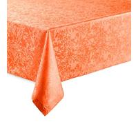 DecoHomeTextil Heimtextilmanufaktur Haute qualité Nappe avec Ourlet Harmony Terra Orange Rectangulaire 110 x 140 cm Facile d’Entretien