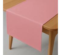 DecoHomeTextil Nappe Aspect Lin, déperlante et antitache, Lavable, Rectangulaire 40 x 140 cm Vieux Rose, avec Effet Lotus, sans Repassage nécessaire