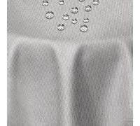 DecoHomeTextil Nappe Aspect Lin, déperlante et antitache, Lavable, Rond 220 cm Gris Clair, avec Effet Lotus, sans Repassage nécessaire
