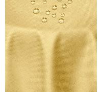 DecoHomeTextil Nappe Aspect Lin, déperlante et antitache, Lavable, Rond 220 cm Jaune, avec Effet Lotus, sans Repassage nécessaire