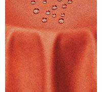 DecoHomeTextil Nappe Aspect Lin, déperlante et antitache, Lavable, Rond 220 cm Orange, avec Effet Lotus, sans Repassage nécessaire
