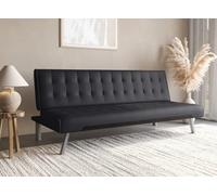 DecoInParis Banquette clic-clac capitonné Design Noir KEDY