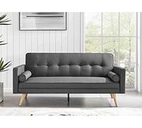 DecoInParis Banquette clic clac Gris foncé en Tissu Tania