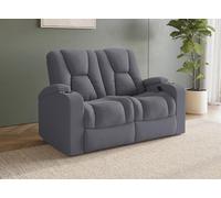 DecoInParis Canapé 2 Places Relax électrique en Tissu Microfibre Gris EL Clarence