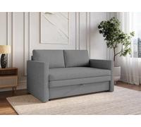 DecoInParis Canapé Convertible 2 Places avec Coffre de Rangement en Tissu Gris YERAZ