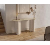 DecoInParis Console en marbre Composite Beige Pieds Forme Organique VANINA