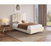DecoInParis Lit Simple en Velours 90x190 cm Marion