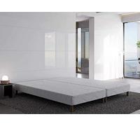 DecoInParis Sommier tapissier 140 X 190 cm + 8 Pieds (2X 70x190cm)