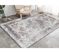 DecoInParis Tapis rectangulaire Style Oriental Gris et Blanc 160x230 cm Rajah