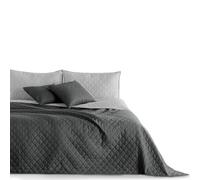 DecoKing Axel Couvre-lit double face facile d'entretien, Polyester, Axel Graphite Argent, 200 x 220 cm