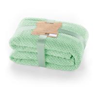 DecoKing Couette en Microfibre Couverture Polaire Plaid Couvre-lit Polaire Doux de Style scandinave Henry, Microfibre Menthe 150x200 cm