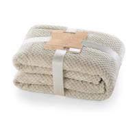DecoKing Couette en Microfibre Couverture Polaire Plaid Couvre-lit Polaire Doux de Style scandinave Henry, Microfibre Cappuccino 220x240 cm