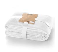 DecoKing Couverture 220 x 240 cm Plaid Microfibre Polaire Doux Câlin Ecru Mic