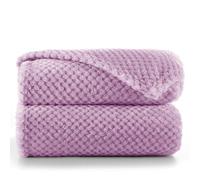 DecoKing Couverture Polaire 150 x 200 cm Plaid Doux en Microfibre pour Lits Canapés Chaises et Divans Style Scandinave Chaude Légère et pour Toutes Les Saisons Lila Henry