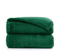 DecoKing Henry Couverture Douillette 150 x 200 cm en Microfibre - Vert Bouteille - Couvre-lit Polaire Doux et Moelleux - Style scandinave - Vert foncé