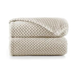 DecoKing Couverture Polaire 150 x 200 cm Plaid Doux en Microfibre pour Lits Canapés Chaises et Divans Style Scandinave Chaude Légère et pour Toutes Les Saisons Cappuccino Henry