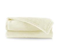 DecoKing Couverture Polaire 160 x 210 cm Plaid Doux en Microfibre pour Lits Canapés Chaises et Divans Style Scandinave Chaude Légère et pour Toutes Les Saisons Ecru Mic