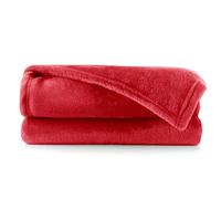 DecoKing Couverture 170 x 210 cm Plaid Microfibre Polaire Doux Câlin Rouge Mic