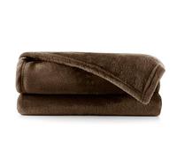 DecoKing Couverture 200 x 220 cm Plaid Microfibre Polaire Doux Câlin Marron Mic