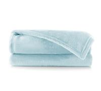 DecoKing Couverture Polaire 200 x 220 cm Plaid Doux en Microfibre pour Lits Canapés Chaises et Divans Style Scandinave Chaude Légère et pour Toutes Les Saisons Bleu Mic