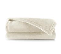DecoKing Couverture Polaire 220 x 240 cm Plaid Doux en Microfibre pour Lits Canapés Chaises et Divans Style Scandinave Chaude Légère et pour Toutes Les Saisons Crème Mic