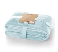 DecoKing Couverture Polaire 70 x 150 cm Plaid Doux en Microfibre pour Lits Canapés Chaises et Divans Style Scandinave Chaude Légère et pour Toutes Les Saisons Bleu Mic