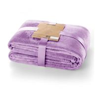 DecoKing Couverture Polaire 70 x 150 cm Plaid Doux en Microfibre pour Lits Canapés Chaises et Divans Style Scandinave Chaude Légère et pour Toutes Les Saisons Lilas Mic